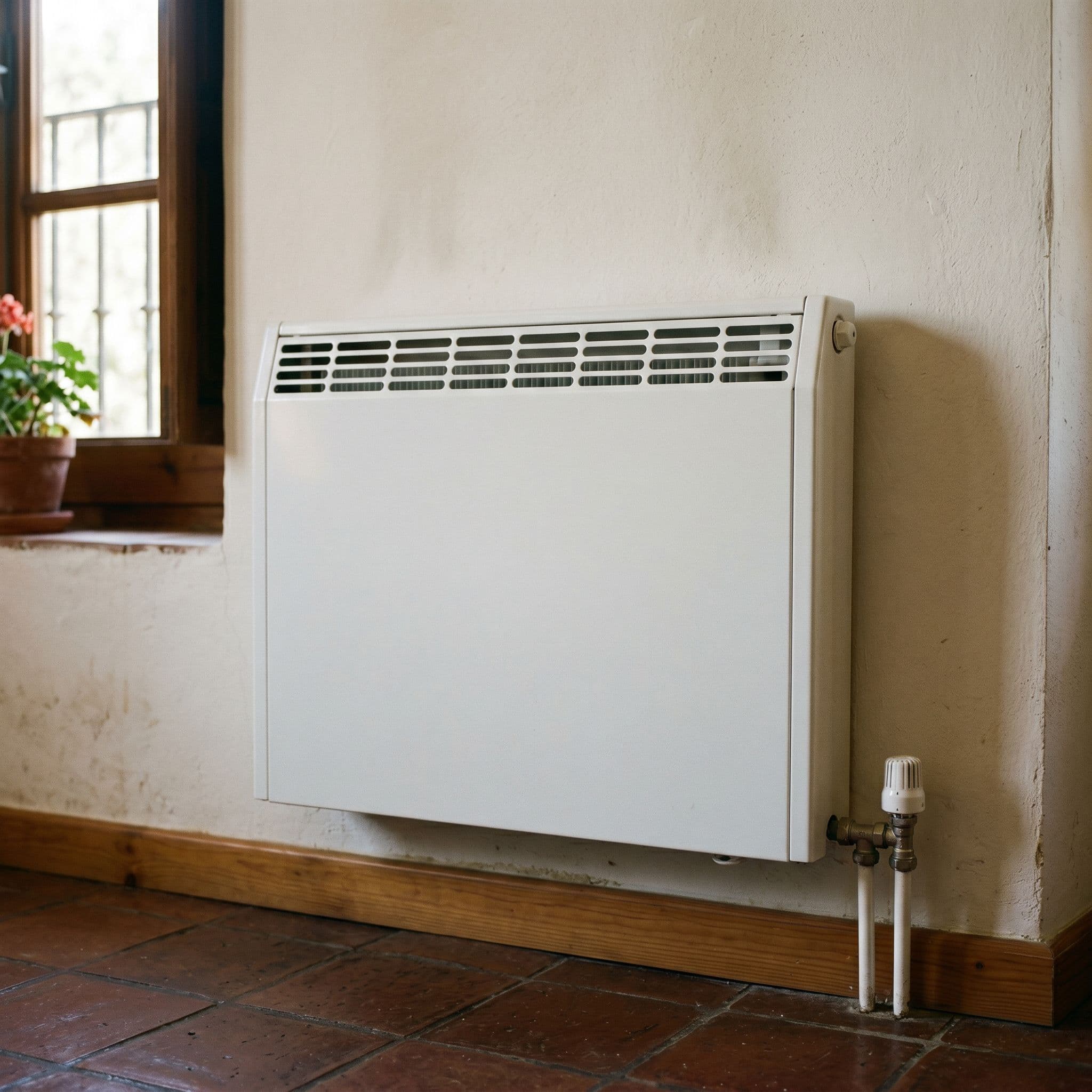 Radiador de chapa de acero de panel sencillo en vivienda.